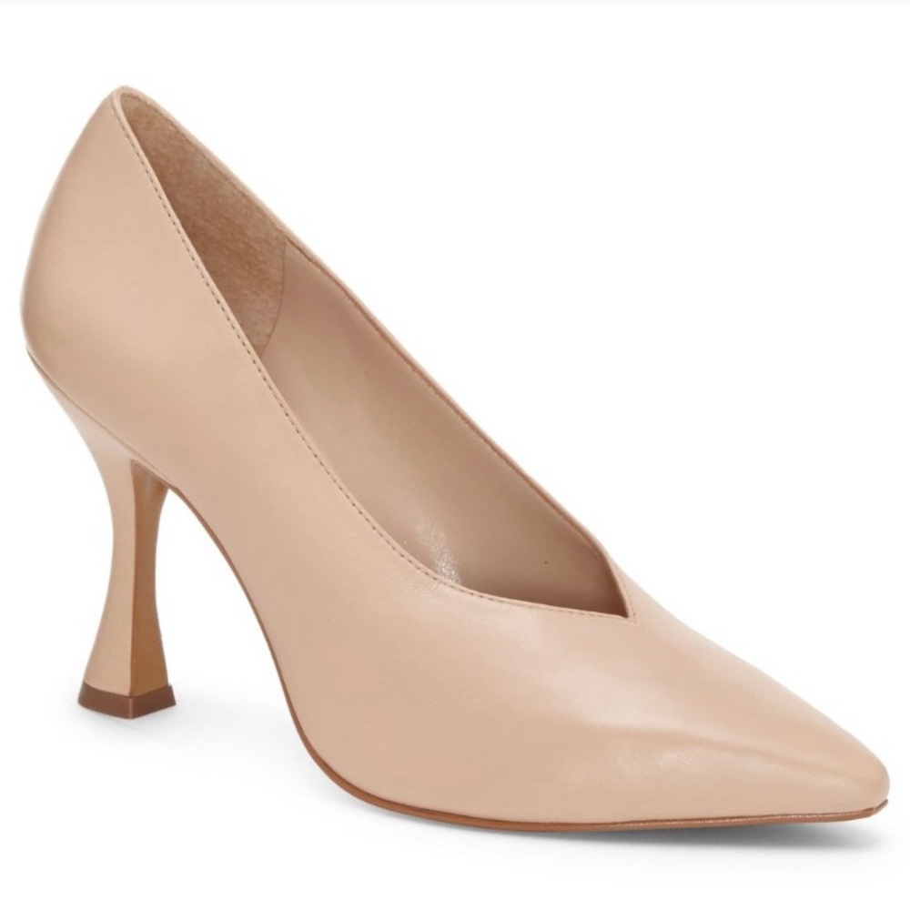 New Vince Camuto Ishani Nude Leather Pumps 8.5
